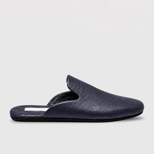 Mens leather slippers Blue Falcon