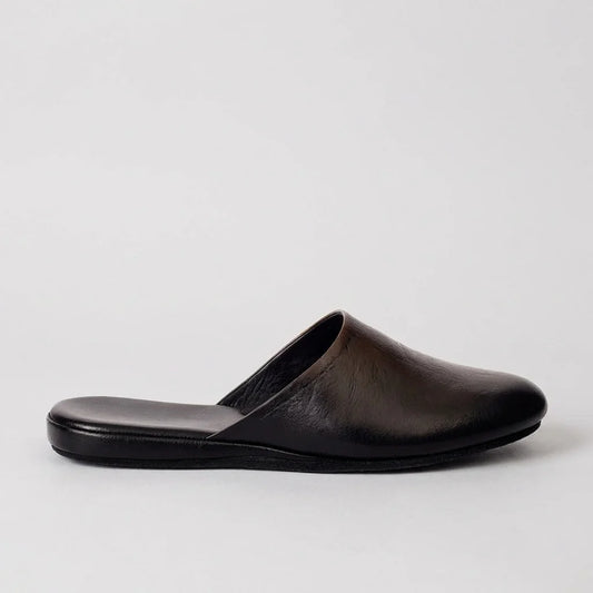 Mens leather slippers Brown Solstice