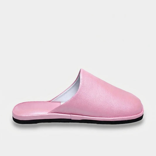 Womens leather slippers Pink Blossom