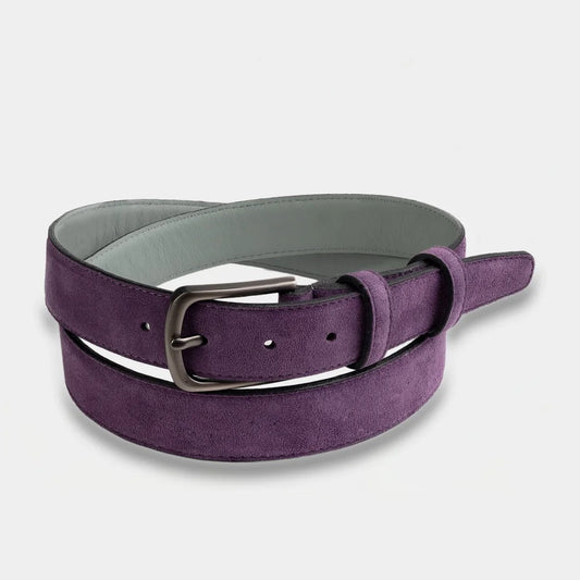 Suede Leather Belt Purple Sovereign