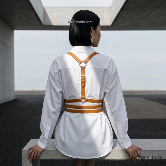 Leather Harness Yellow Soleil
