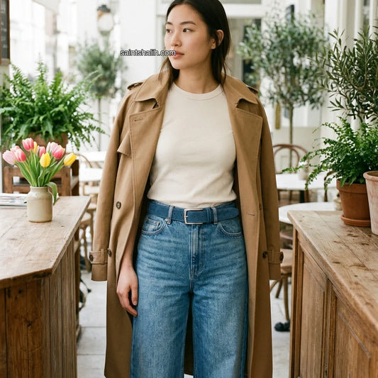 Suede Leather Belt Blue Horizon