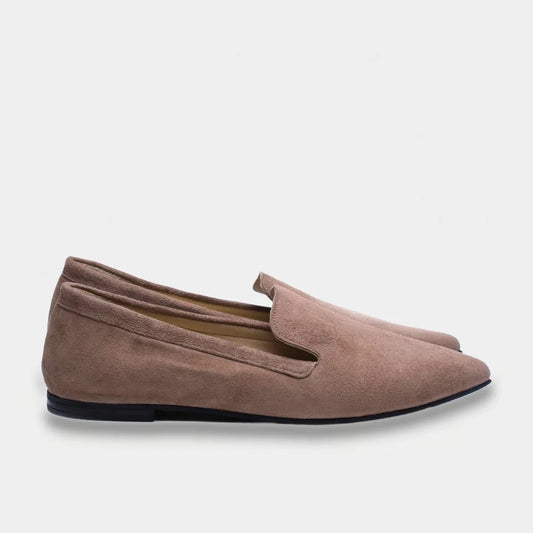 Womens leather loafers Cappuccino Clay