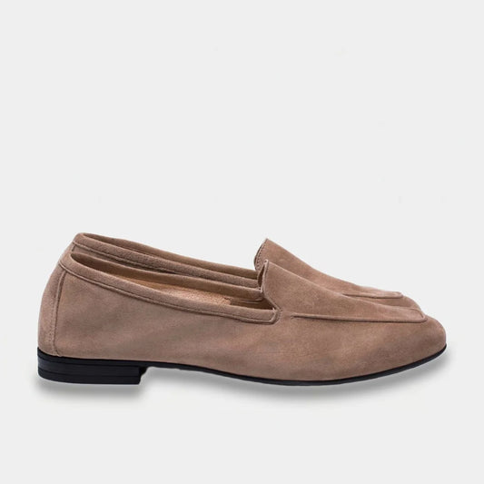Womens leather loafers Cappuccino Dune
