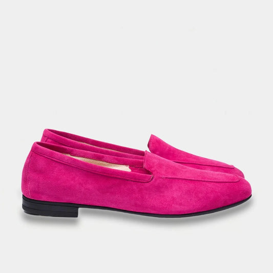 Womens leather loafers Fuchsia Dusk
