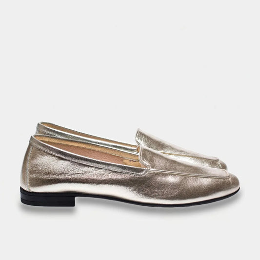 Womens leather loafers Gold Leaf