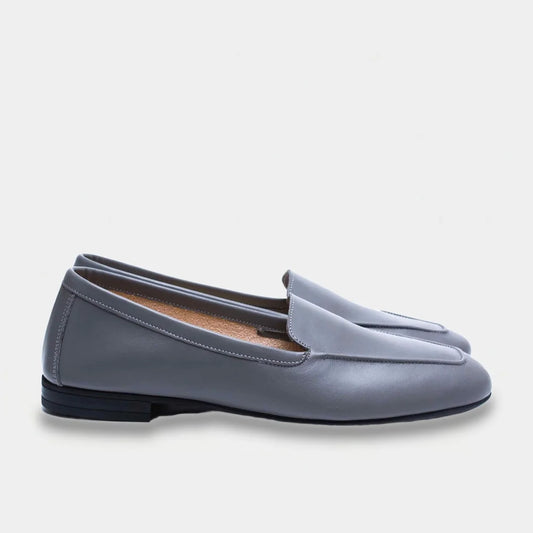 Womens leather loafers Grey Mist