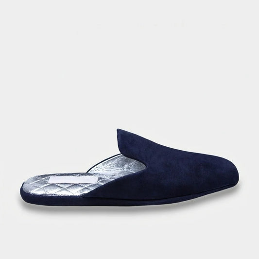Womens leather slippers Navy Voyage