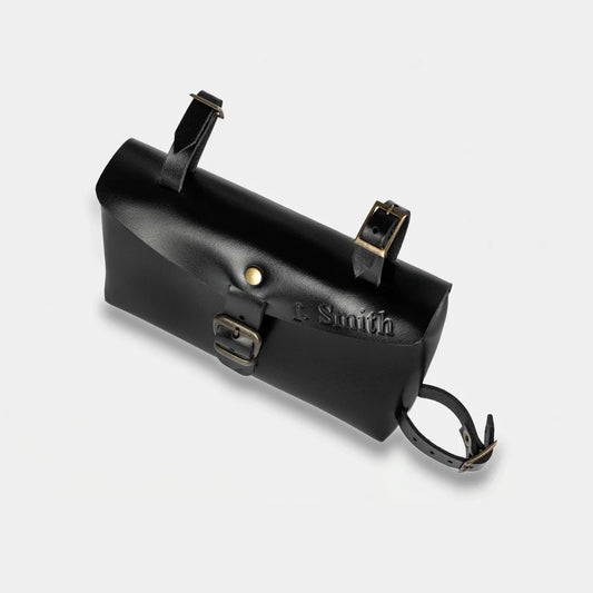 Leather bike saddle bag