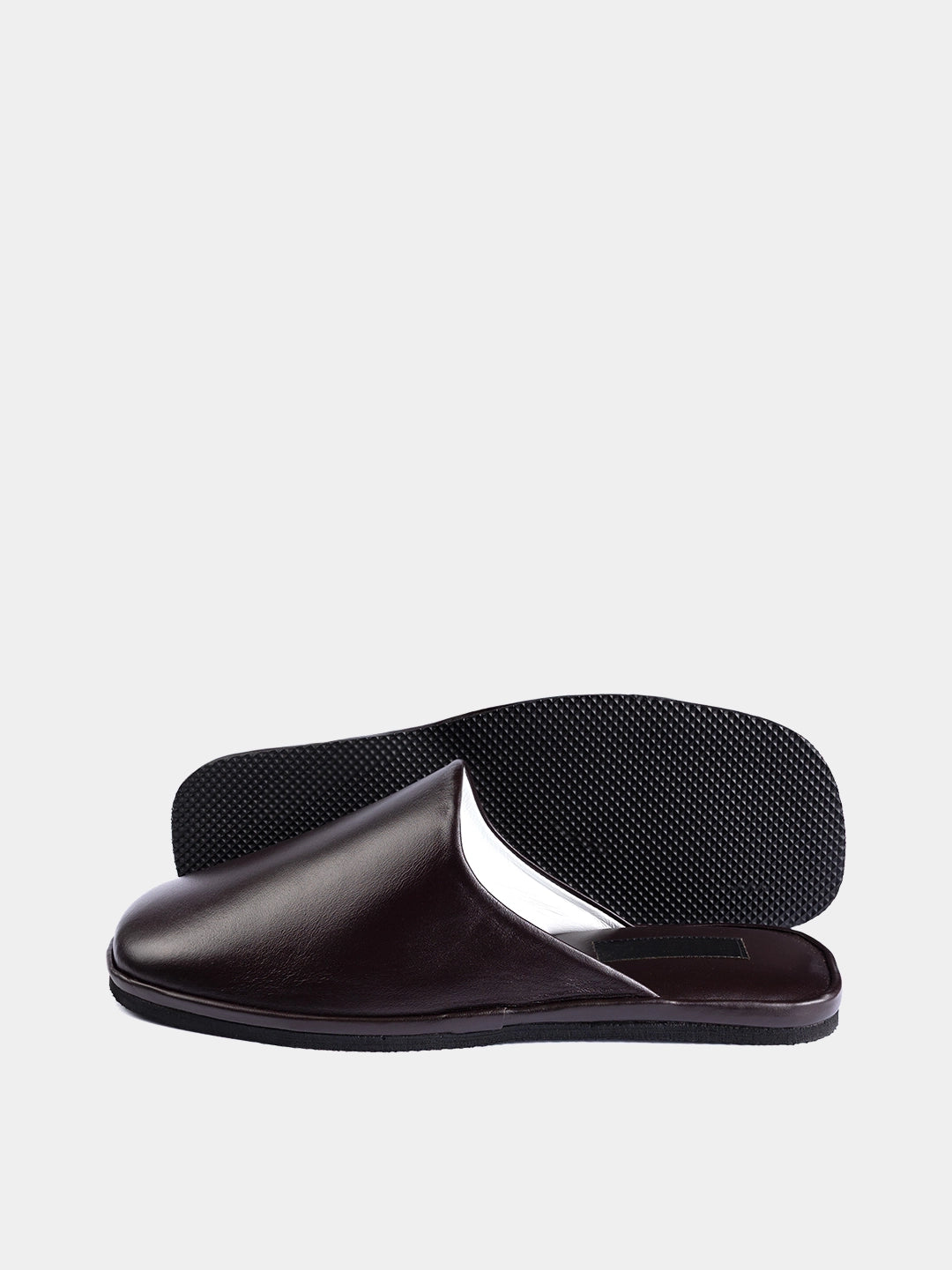 Men's slippers brown Model 1203 Nappa Leather