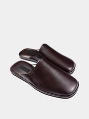 Men's slippers brown Model 1203 Nappa Leather