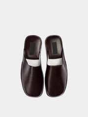 Men's slippers brown Model 1203 Nappa Leather
