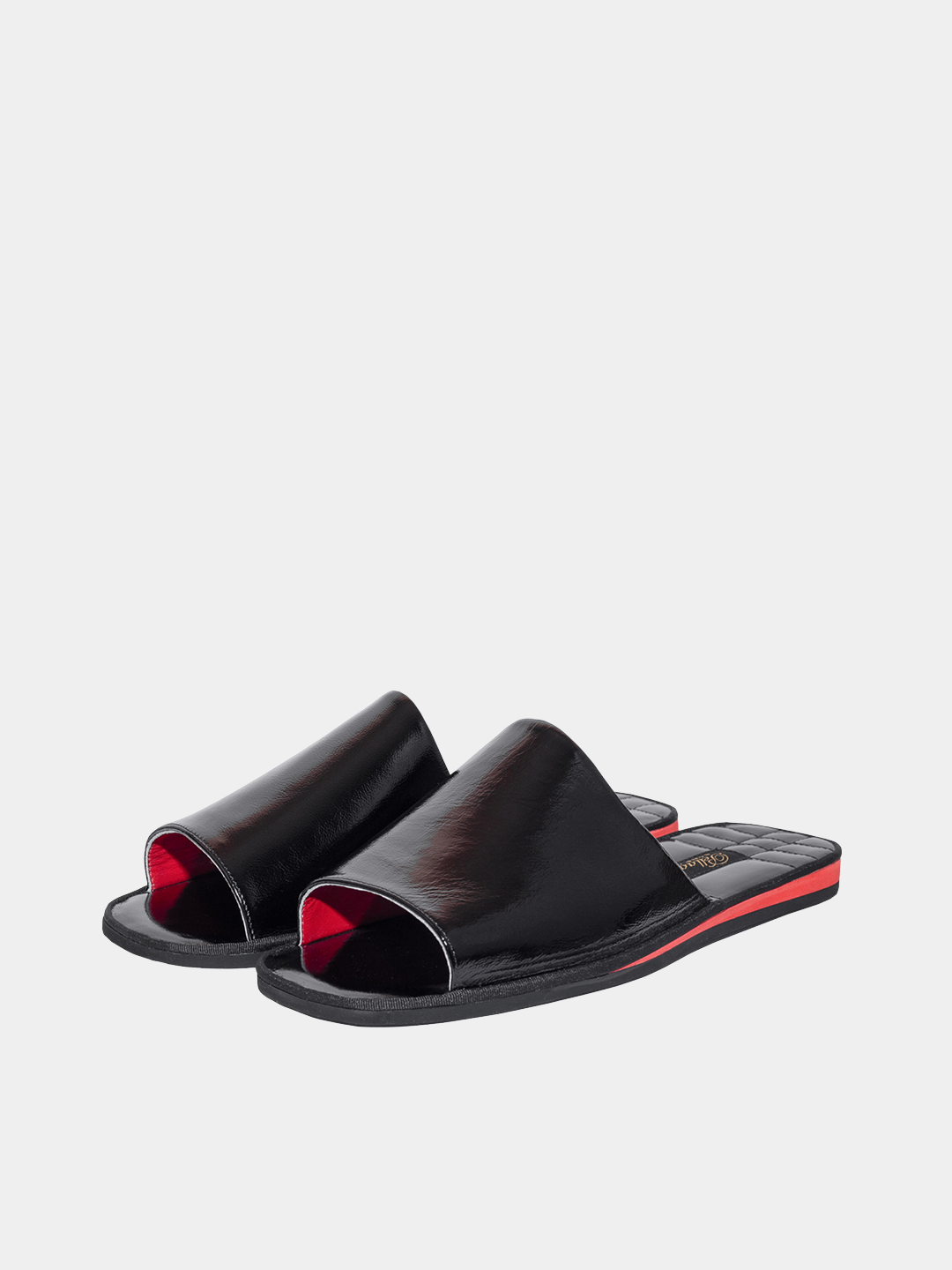 Men's slippers Model 1212 Patent Leather