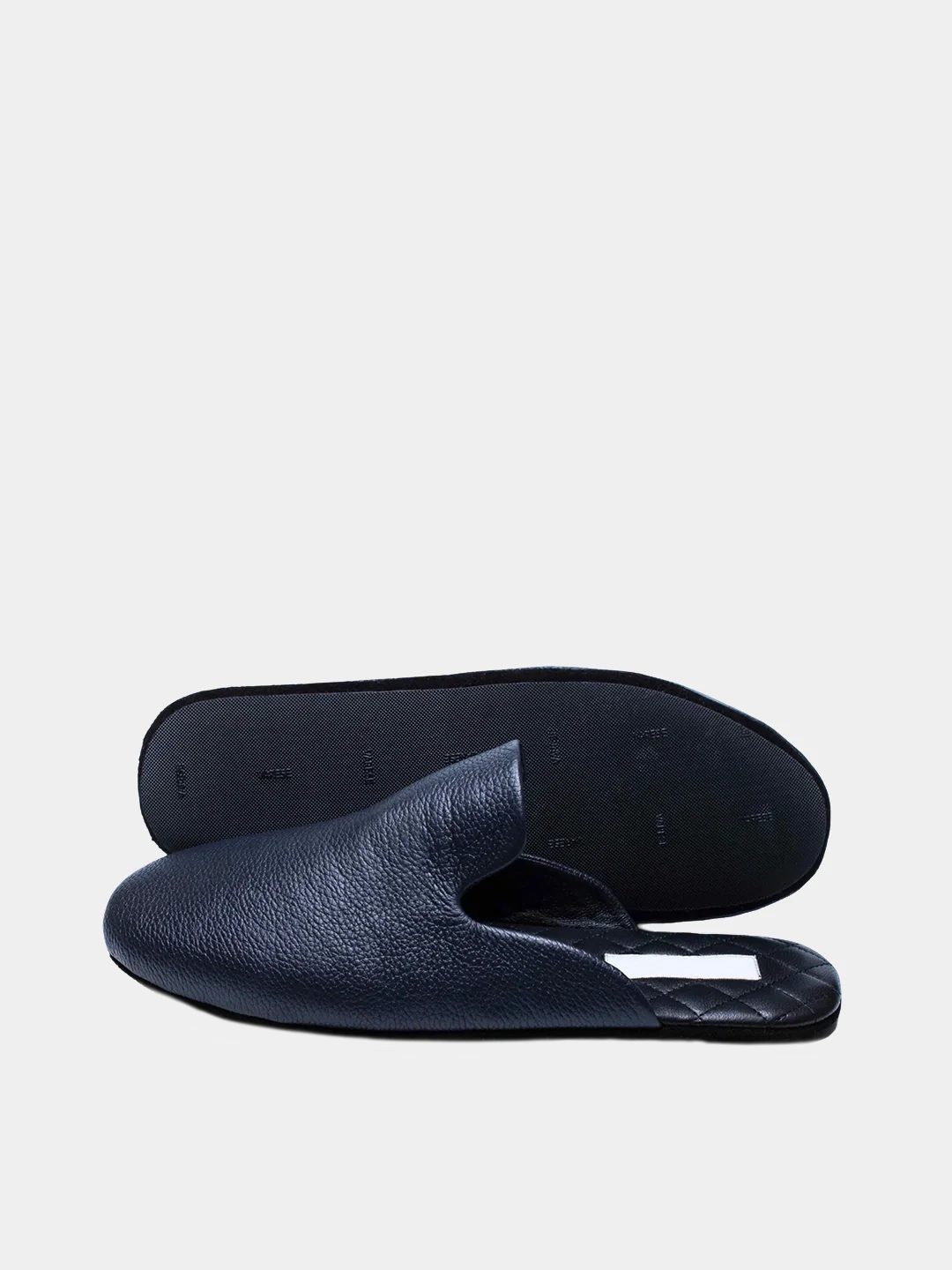 Men's  blue travel slippers with case Model 1216 Flotar Leather
