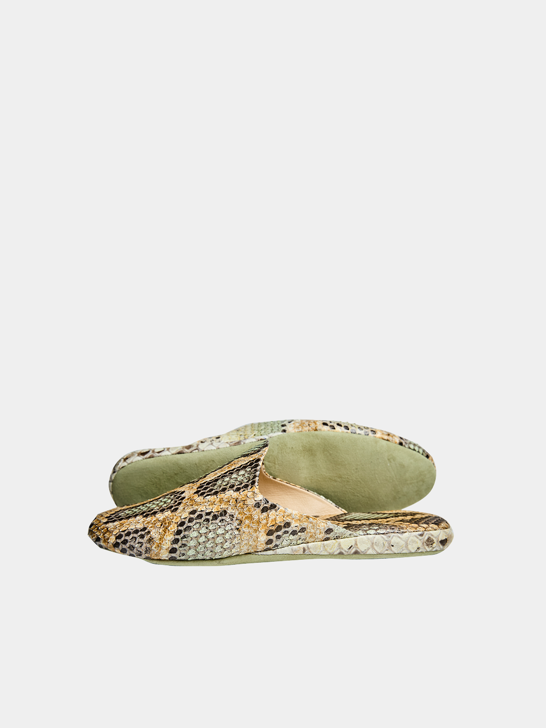 Women's slippers Model 1224 Python leather