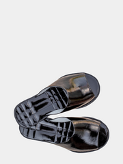 Women's black patent slippers Model 1117 Cowhide Leather
