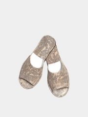 Women's "Beige Cucumber" slippers Model 1105 Flotar Leather