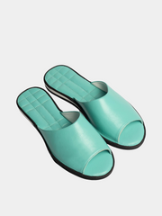 Women's mint slippers Model 1119 Nappa Leather