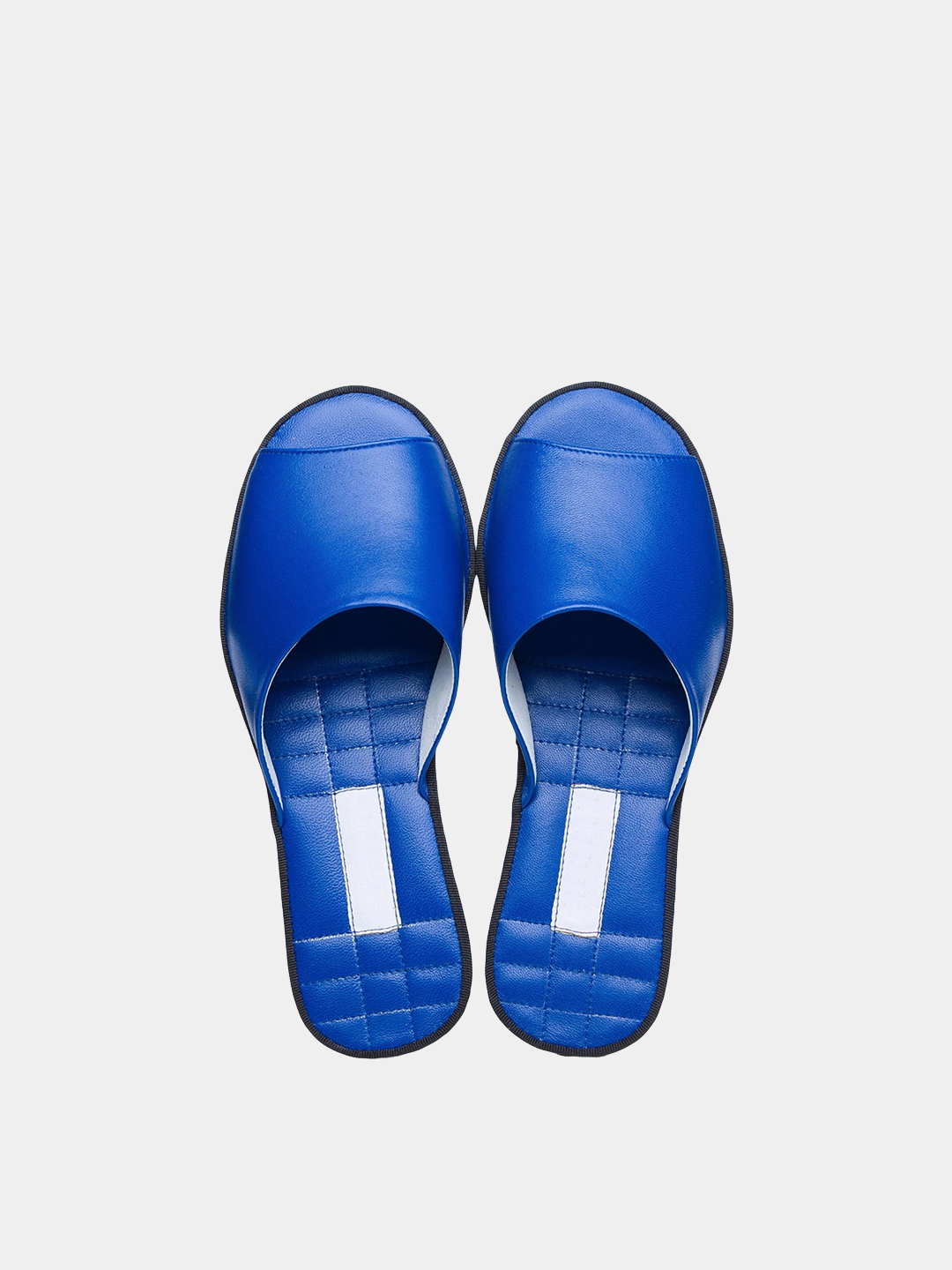 Women's blue slippers Model 1120 Genuine Leather