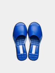 Women's blue slippers Model 1120 Genuine Leather