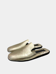 Womens leather slippers Gold Nova