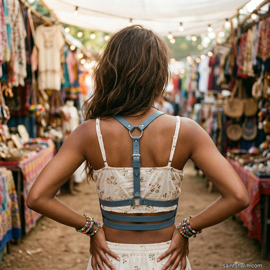 Leather Harness Blue Cobalt