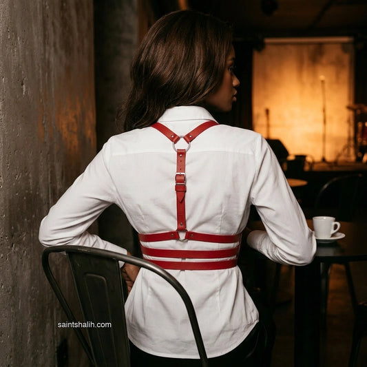 Leather Harness Red Scarlet